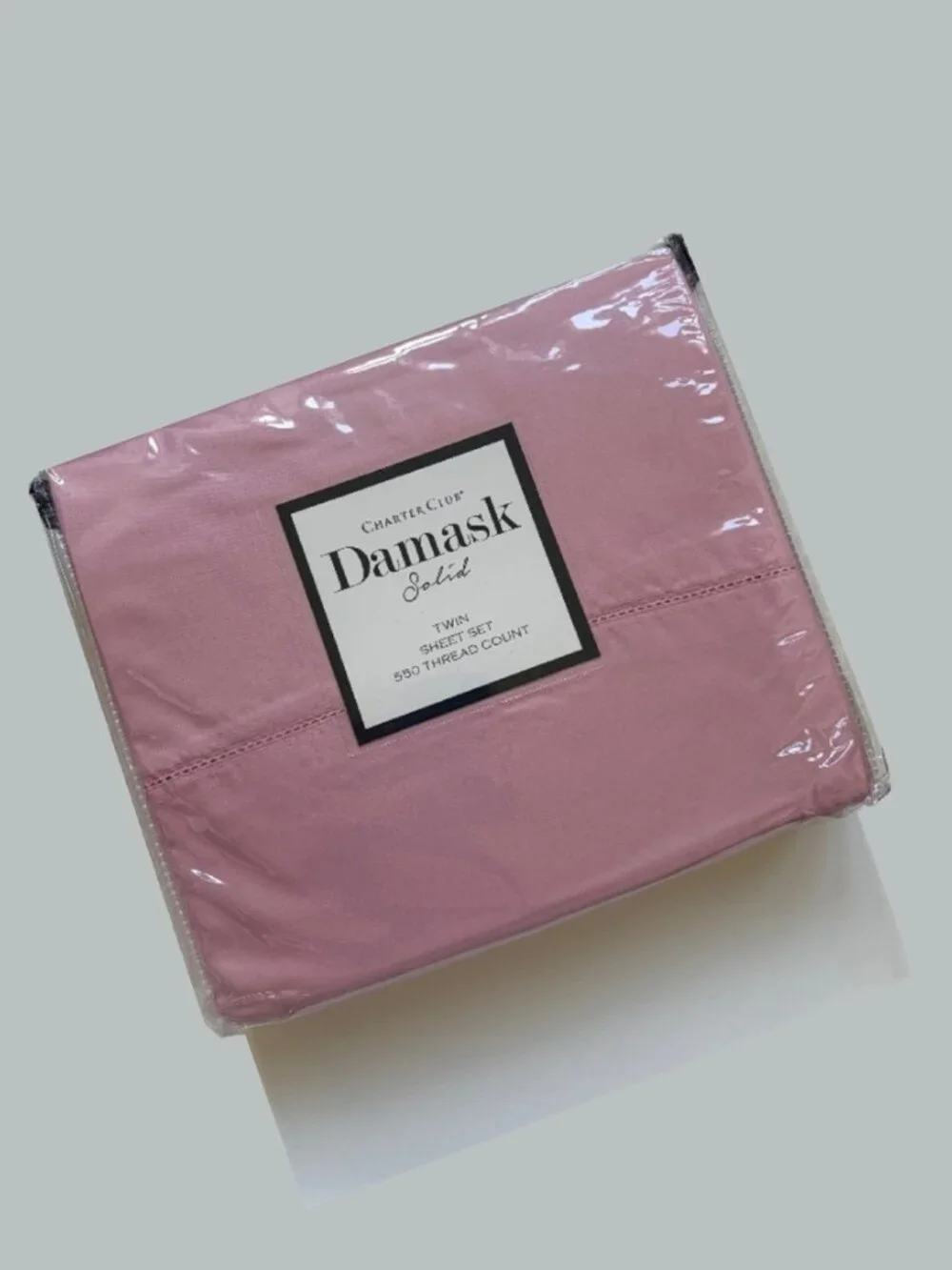 new Charter Club 550 Thread Count Cotton TWIN Sheet Set in CHERRY BLOSSOM PINK